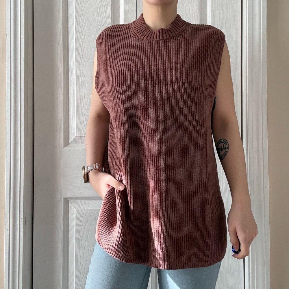 Express Sleeveless Mock Tunic Sweater